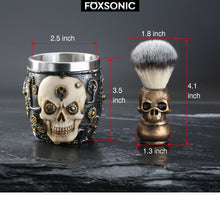 Load image into Gallery viewer, FOXSONIC Skull Head Shaving Brush Set