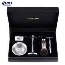 Load image into Gallery viewer, BAILI Retro Safety Razor & Brush Set