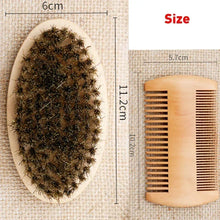 Load image into Gallery viewer, Boar Bristle Bush + Comb Set