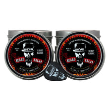 Load image into Gallery viewer, MEAN Patchouli Beard Balm "King's Throne" plus guitar pick