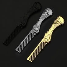 Load image into Gallery viewer, Skull Head Anti-Static Mustache Comb
